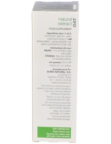 Ext. Avena Xxi  50Ml. S/Al de Soria Natural
