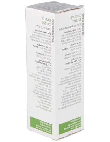 Ext. Bardana Xxi 50Ml. S/Al de Soria Natural