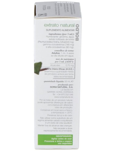 Ext. Boldo Xxi 50Ml. S/Al de Soria Natural