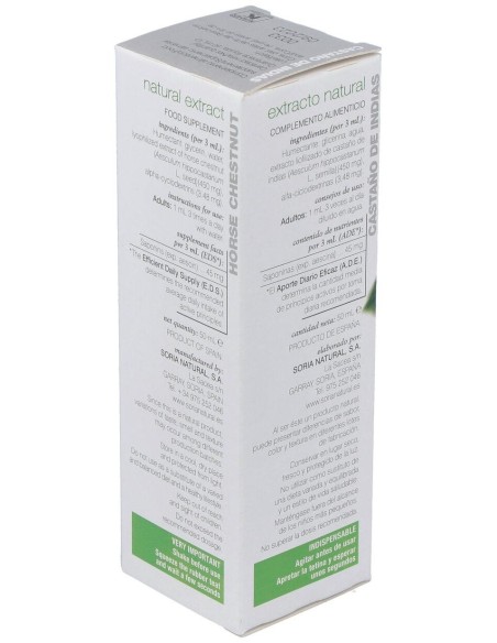 Ext. Castaño De Indias Xxi 50Ml. S/Al de Soria Natural