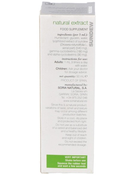 Ext. Drosera Xxi 50Ml. S/Al de Soria Natural