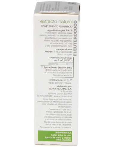 Ext. Eleuterococo Xxi 50Ml. S/Al de Soria Natural