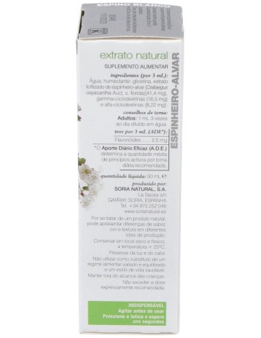 Ext. Espino Blanco Xxi 50Ml. S/Al de Soria Natural