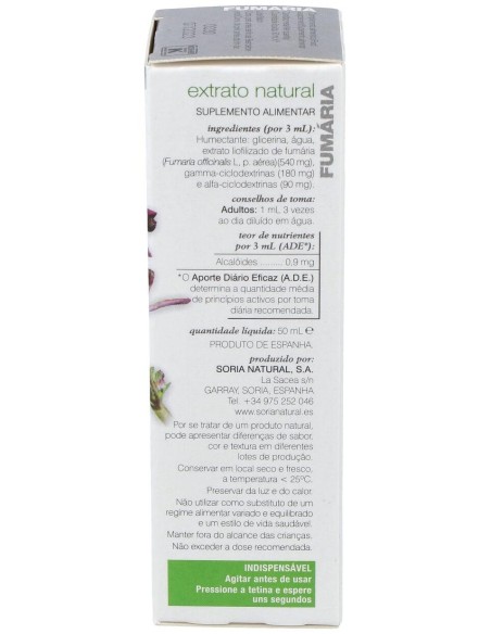 Ext. Fumaria Xxi 50Ml. S/Al de Soria Natural