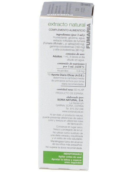 Ext. Fumaria Xxi 50Ml. S/Al de Soria Natural
