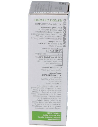 Ext. Harpagofito Xxi 50Ml. S/Al de Soria Natural