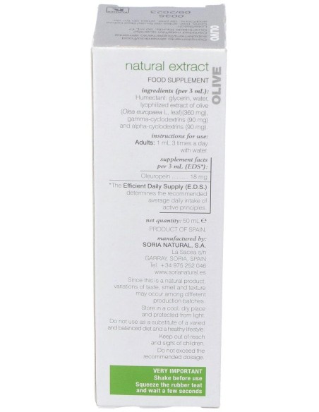 Ext. Olivo Xxi 50Ml. S/Al de Soria Natural