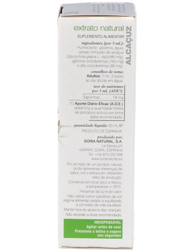 Ext. Regaliz Xxi 50Ml. S/Al de Soria Natural