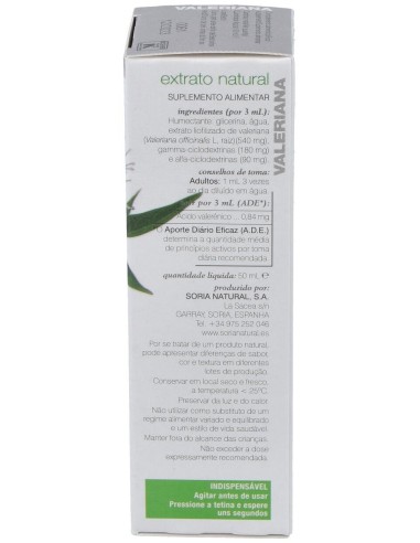 Ext. Valeriana Xxi 50Ml. S/Al de Soria Natural