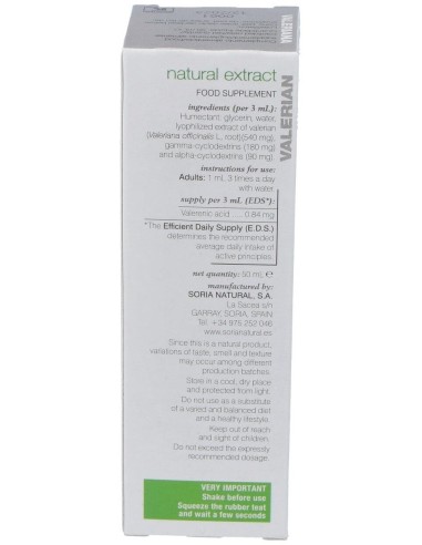 Ext. Valeriana Xxi 50Ml. S/Al de Soria Natural