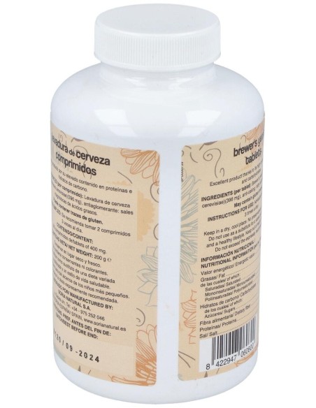 Levadura Cerveza Comprimidos de Alecosor Soria Natural