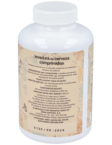 Levadura De Cerveza 500Comp. de Soria Natural