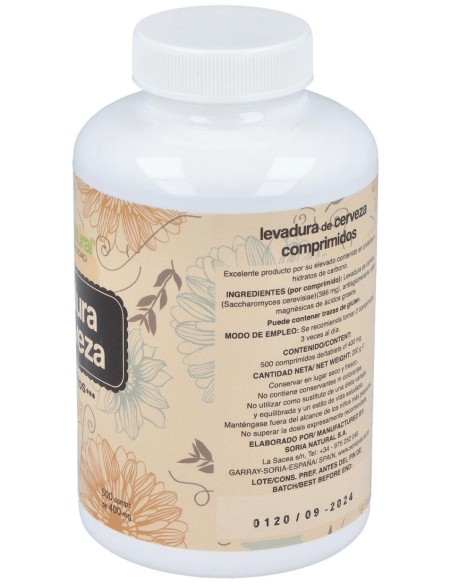 Levadura De Cerveza 500Comp. de Soria Natural