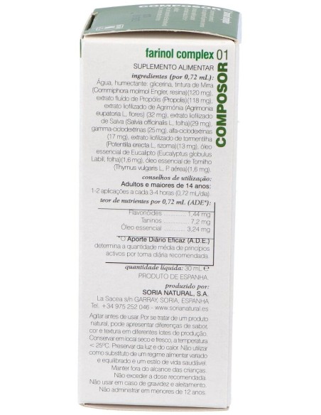Composor 01 Farinol Complex Xxi 30Ml. Spray de Soria Natural