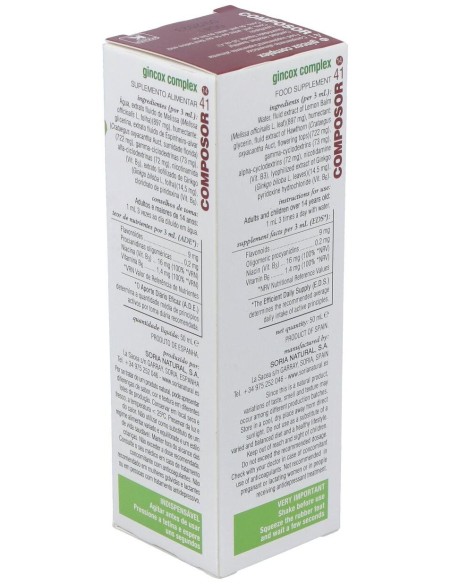 Composor 41 Gincox Complex Xxi 50Ml. de Soria Natural