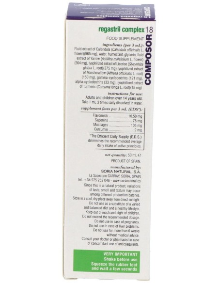 Composor 18 Regastril Complex Xxi 50Ml. de Soria Natural