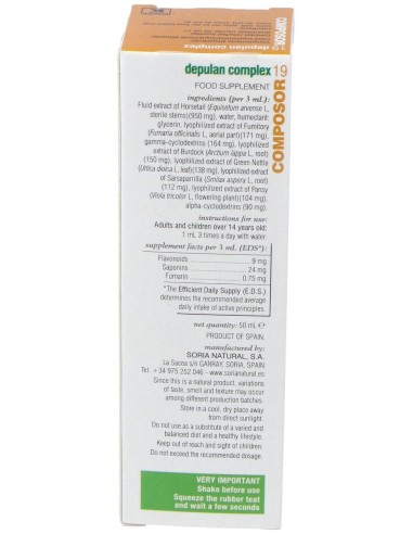 Composor 19 Depulan Complex Xxi 50Ml. de Soria Natural