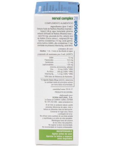 Composor 28 Nerval Complex Xxi 50Ml. de Soria Natural
