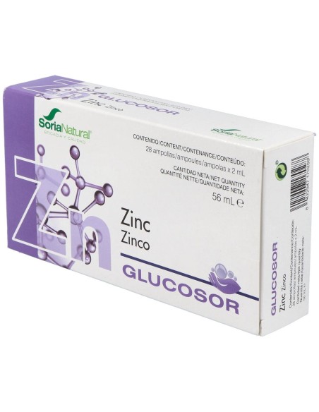 Glucosor Zinc 28Amp. de Soria Natural