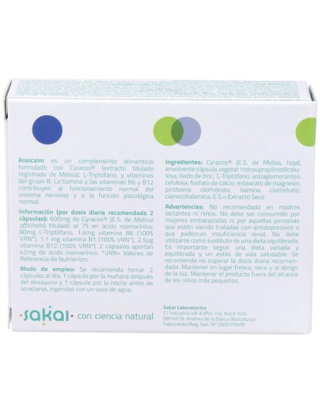Ansicalm 30Cap. de Sakai