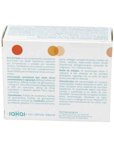 Arti-Q Forte 60Cap. de Sakai