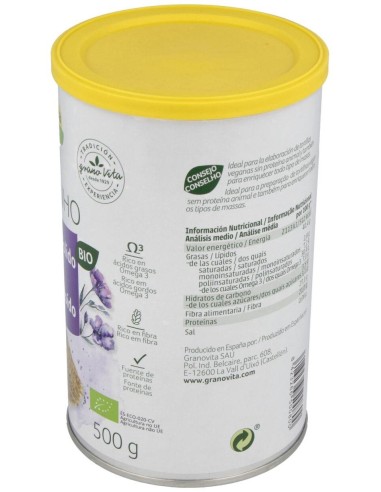Semillas De Lino Germinado Molido 500Gr. de Granovita