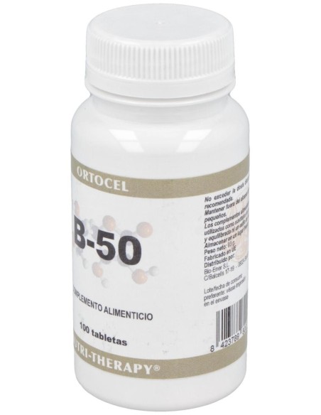 Complex B-50 100Comp. de Ortocel Nutri-Therapy