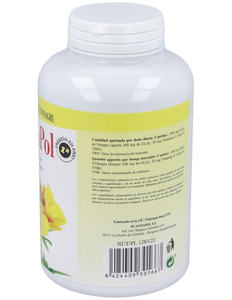 Onagrapol (Aceite de Onagra) 400 Perlas 700 Mg de Plantapol