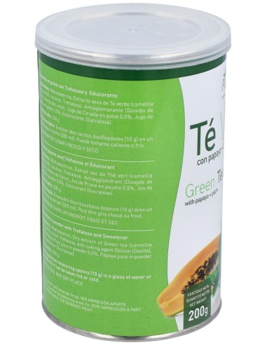 Te Verde Con Papaya Y Ciruela Bote 200Gr.Instantan Plantapol