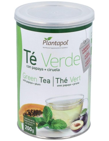 Te Verde Con Papaya Y Ciruela Bote 200Gr.Instantan de Plantapol