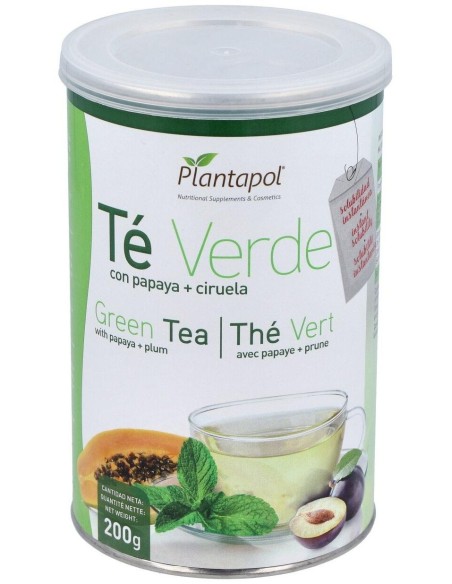 Te Verde Con Papaya Y Ciruela Bote 200Gr.Instantan Plantapol