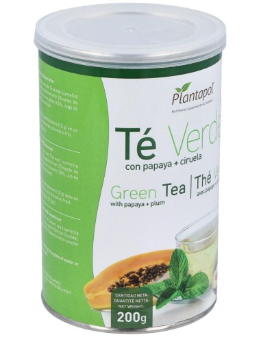 Te Verde Con Papaya Y Ciruela Bote 200Gr.Instantan de Plantapol
