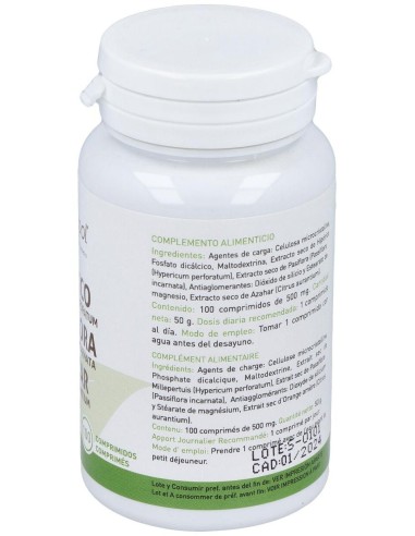 Hipérico, Pasiflora, Azahar (100 Comprimidos 500 Mg) de Plantapol