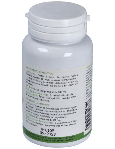 Salvia y Artemisia (90 Comprimidos 530 Mg) de Plantapol