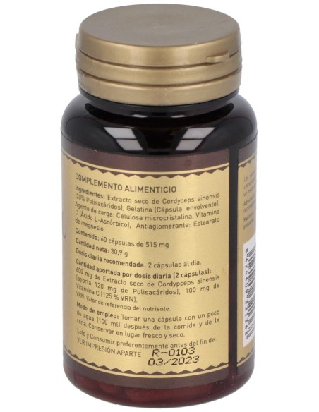 Cordypol (Hongo Cordicepssinensis, Vit C) de Plantapol