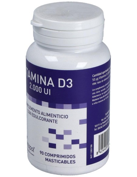 Vitamina D3 2000Ui 90Comp. Mast. de Plantapol