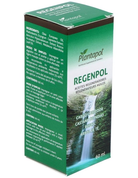 Regenpol (Aceite de Oliva, Rusco, Cardo Corredor, Castaño Indias, Árbol de Te)  de Plantapol