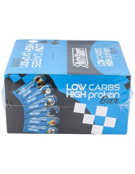 Low Carbs High Protein Choco-Galleta 16Barritas de Nutrisport