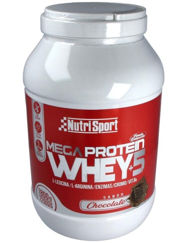 Mega Protein 5 Whey Chocolate 1,8Kg. de Nutrisport
