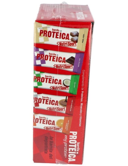 Barrita Proteica Vainilla-Cookies Caja 24Uds de Nutrisport