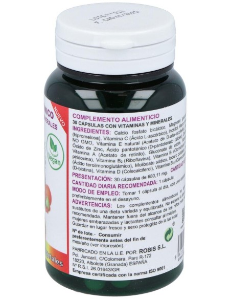 Multivitaminico Mineral 30Caps. de Robis