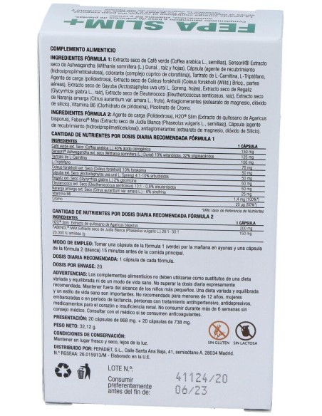 Fepa-Slim+ 20+20Cap. de Fepadiet