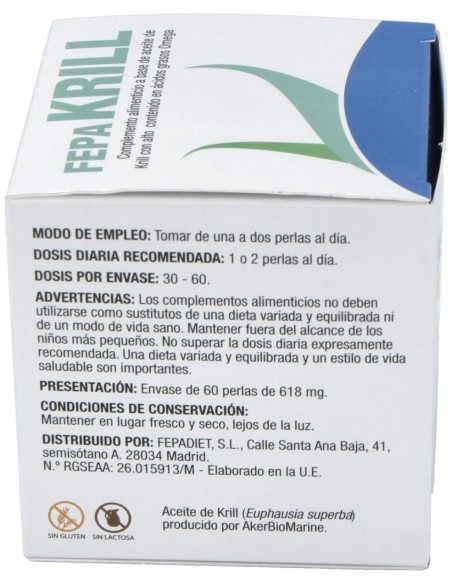 Fepa-Krill 500Mg. 60Perlas de Fepadiet