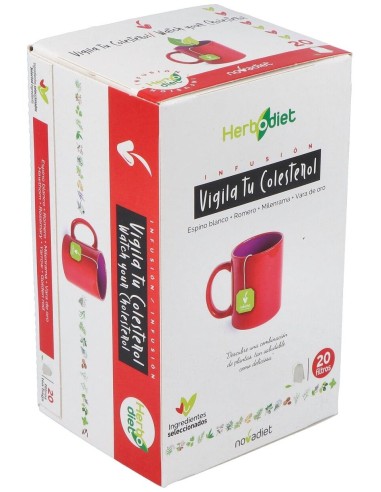 Herbodiet Vigila Tu Colesterol Envase de 20 bolsitas filtro de 1,5 g. de Novadiet