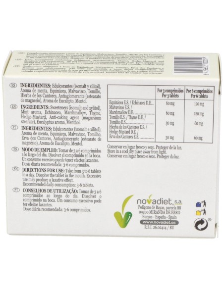 Bropul Balsam Envase de 60 comprimidos masticables. de Novadiet