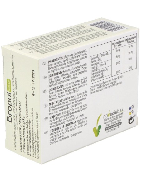 Bropul Balsam Envase de 60 comprimidos masticables. de Novadiet
