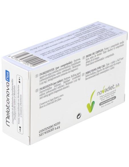 Melatonova Flas Envase de 30 comprimidos bucodispersables. de Novadiet