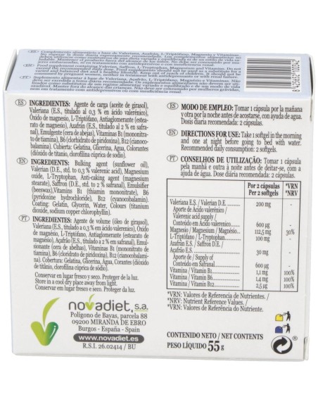 Estresal Envase de 60 cápsulas blandas. de Novadiet