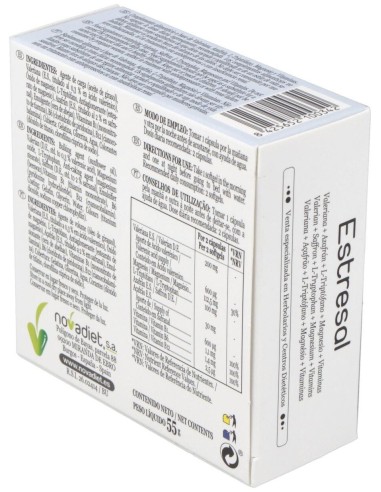 Estresal Envase de 60 cápsulas blandas. de Novadiet