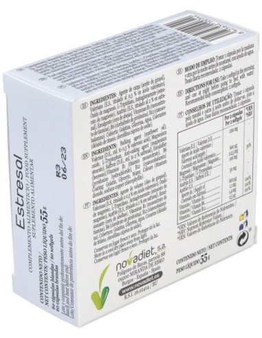Estresal Envase de 60 cápsulas blandas. de Novadiet
